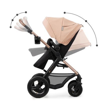 KINDERKRAFT - Kombinovana kolica 3u1 MOOV 2 AIR Sand beige + auto sedište MINK PRO