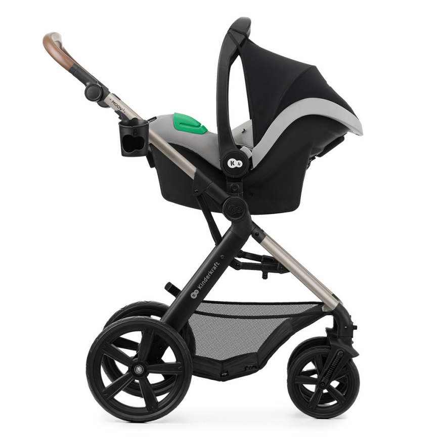 KINDERKRAFT - Kombinovana kolica 3u1 MOOV 2 Moonlight grey + auto sedište MINK PRO