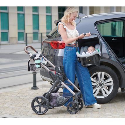 KINDERKRAFT - Kombinovana kolica 3u1 MOOV 2 Moonlight grey + dečije auto-sedište MINK PRO