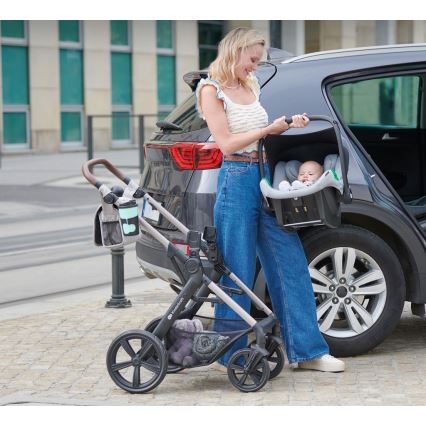 KINDERKRAFT - Kombinovana kolica 3u1 MOOV 2 Peščano bež + auto-sedište MINK PRO