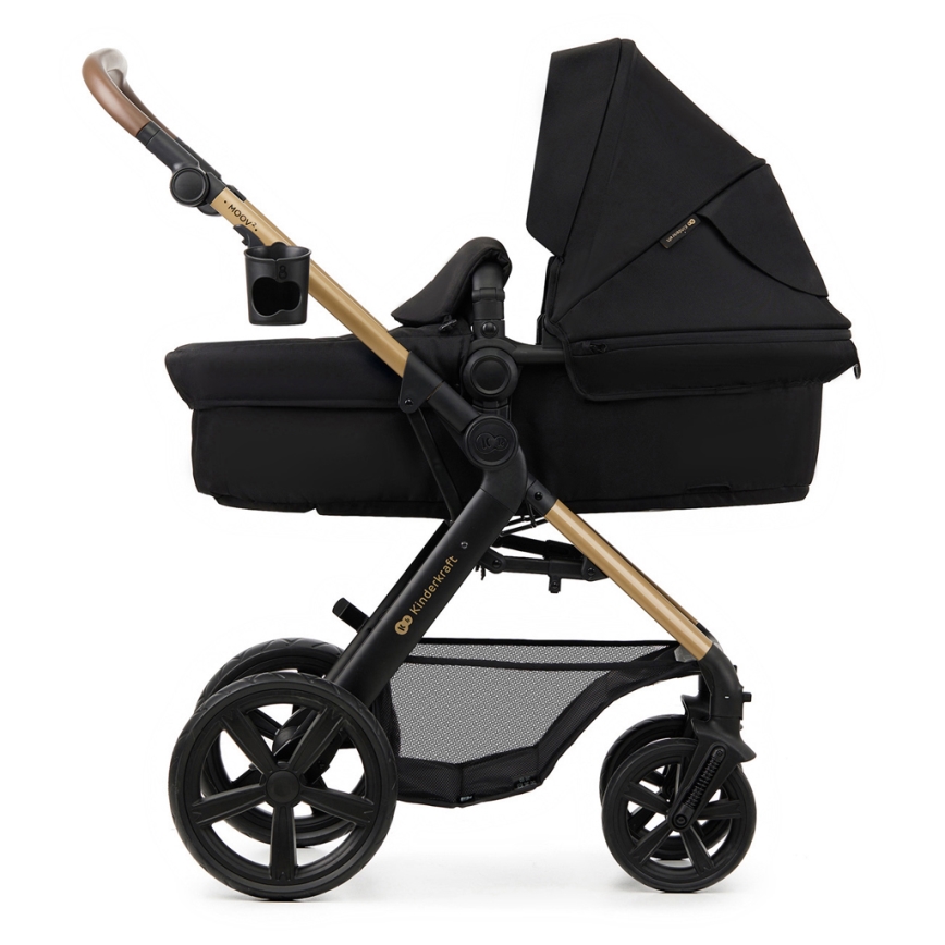 KINDERKRAFT - Kombinovana kolica 3u1 MOOV 2 Pure black + auto sedište MINK PRO