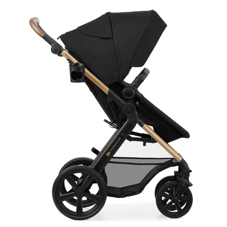 KINDERKRAFT - Kombinovana kolica 3u1 MOOV 2 Pure black + auto sedište MINK PRO