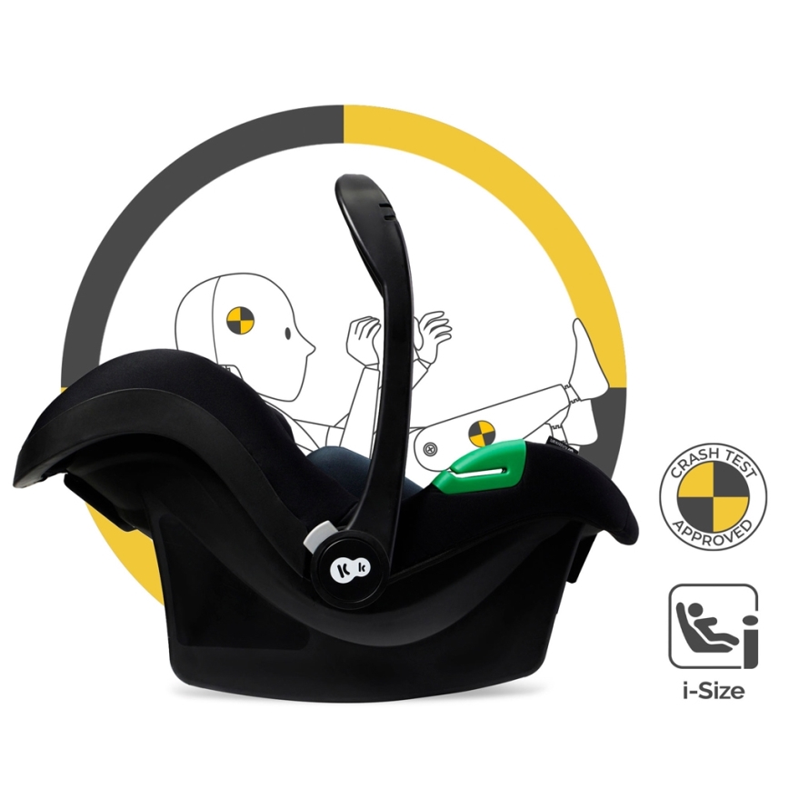 KINDERKRAFT - Kombinovana kolica 3u1 MOOV 2 Pure black + auto sedište MINK PRO