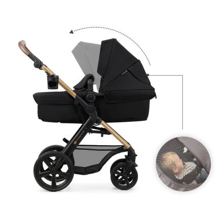 KINDERKRAFT - Kombinovana kolica 3u1 MOOV 2 Pure black + auto sedište MINK PRO