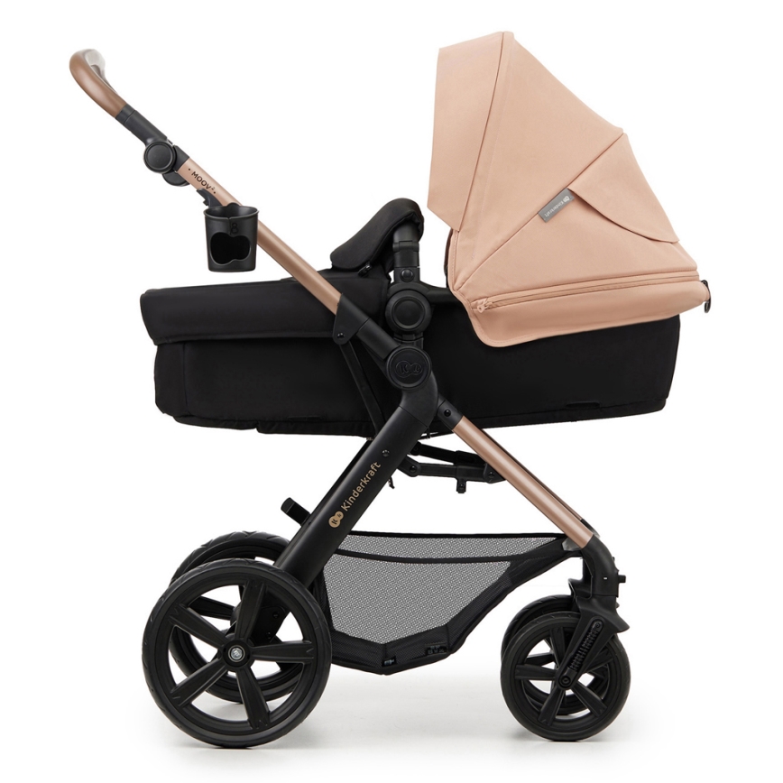 KINDERKRAFT - Kombinovana kolica 3u1 MOOV 2 Sand beige + auto sedište MINK PRO