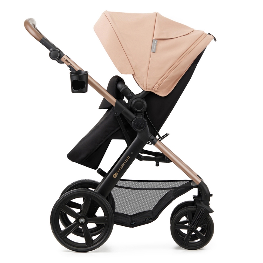 KINDERKRAFT - Kombinovana kolica 3u1 MOOV 2 Sand beige + auto sedište MINK PRO