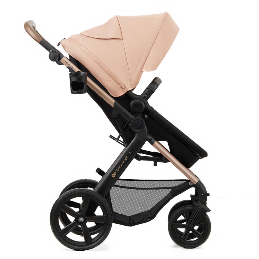 KINDERKRAFT - Kombinovana kolica 3u1 MOOV 2 Sand beige + auto sedište MINK PRO