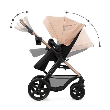 KINDERKRAFT - Kombinovana kolica 3u1 MOOV 2 Sand beige + auto sedište MINK PRO