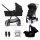 KINDERKRAFT - Kombinovana kolica 3u1 NEWLY Classic black  + auto sedište MINK PRO
