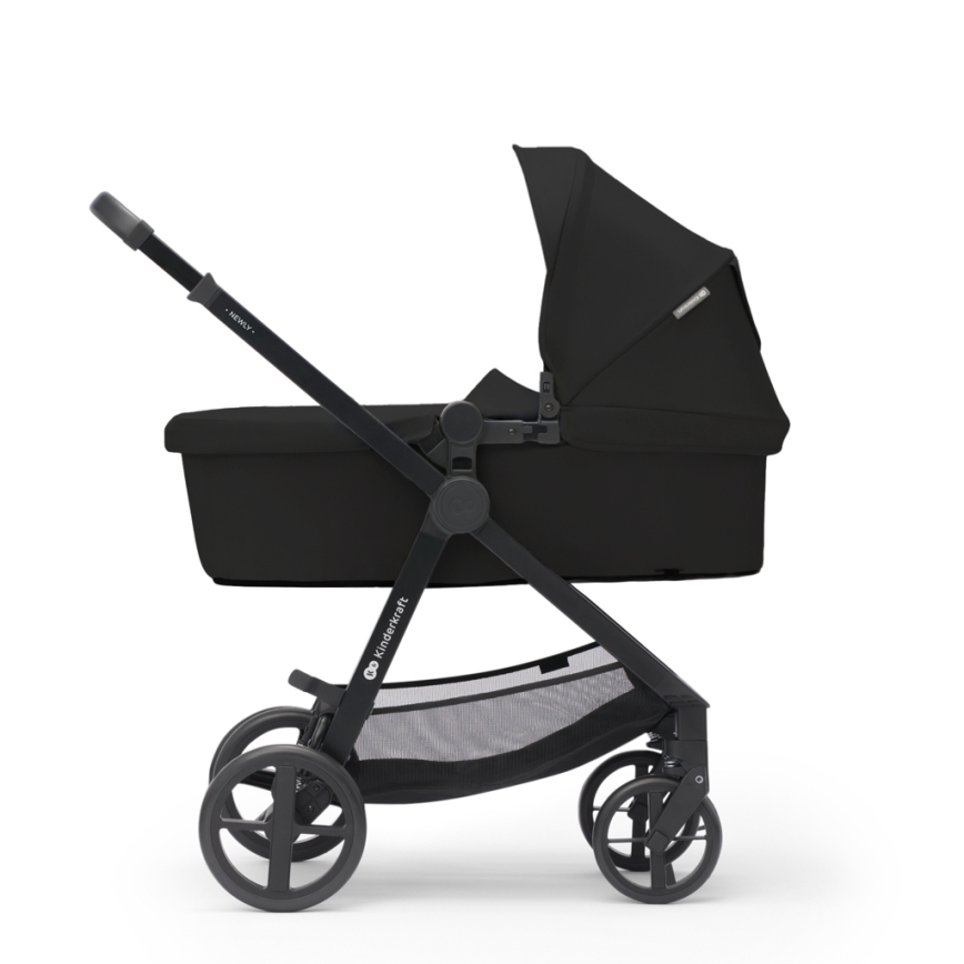 KINDERKRAFT - Kombinovana kolica 3u1 NEWLY Classic black  + auto sedište MINK PRO