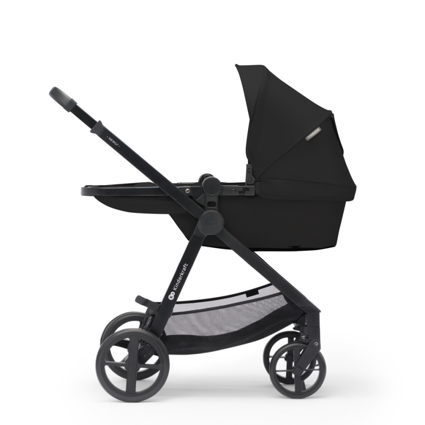 KINDERKRAFT - Kombinovana kolica 3u1 NEWLY Classic black  + auto sedište MINK PRO