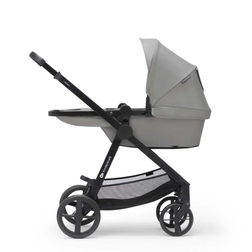 KINDERKRAFT - Kombinovana kolica 3u1 NEWLY Moonlight grey  + auto sedište MINK PRO