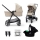 KINDERKRAFT - Kombinovana kolica 3u1 NEWLY Sand beige + auto sedište MINK PRO
