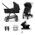 KINDERKRAFT - Kombinovana kolica 4u1 NEWLY Classic black + auto sedište MINK PRO sa bazom ISOFIX
