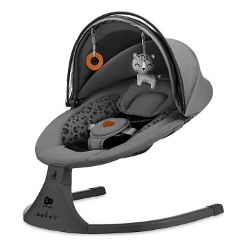 KINDERKRAFT - Njihalica za bebe sa melodijom 2u1 LUMI tamno siva
