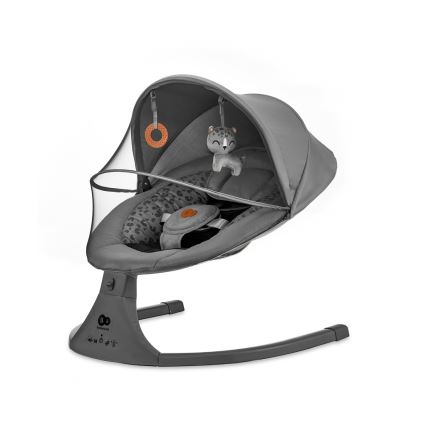 KINDERKRAFT - Njihalica za bebe sa melodijom 2u1 LUMI tamno siva