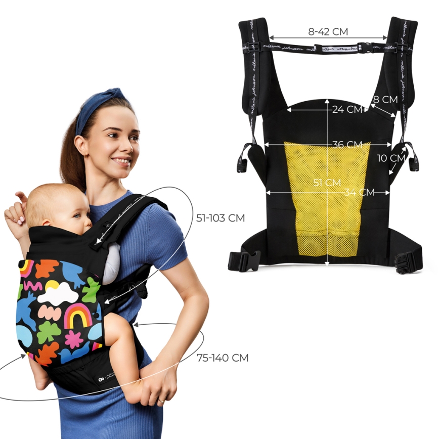 KINDERKRAFT - Nosiljka za bebe HUGGY Happy shapes