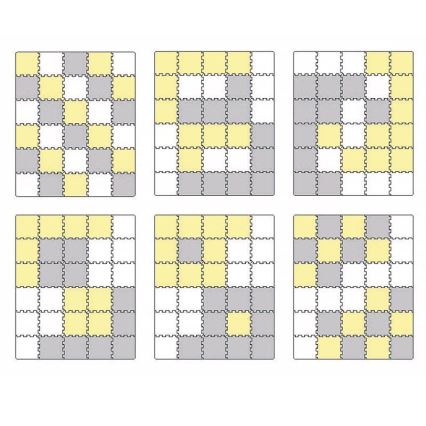 KINDERKRAFT - Penaste puzzle LUNO, 30 kom, siva/žuta