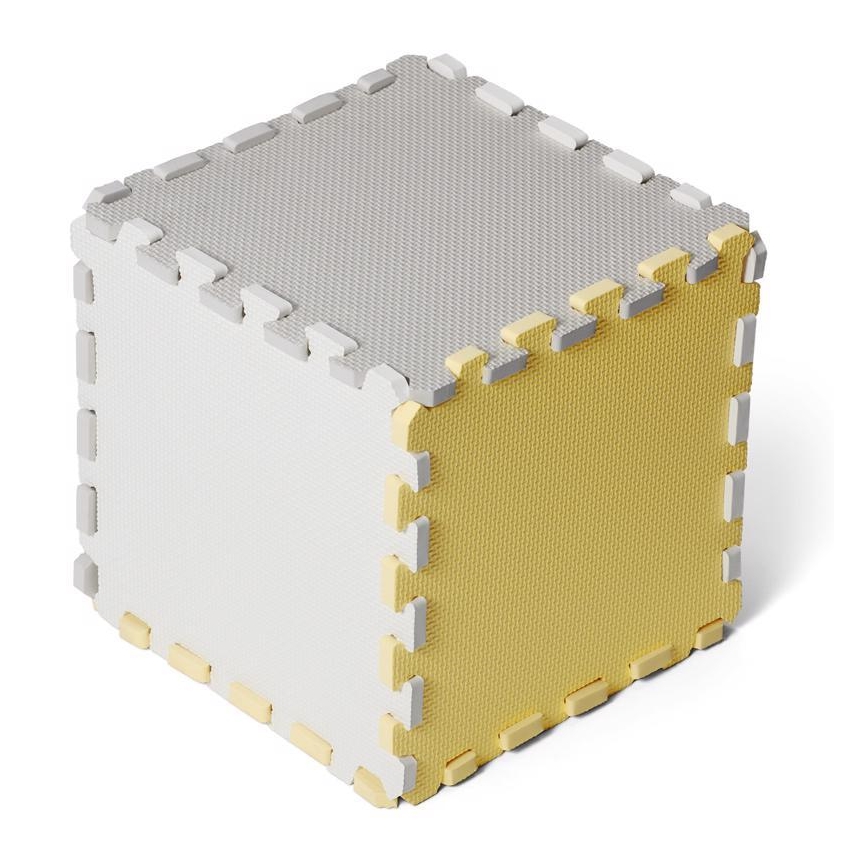 KINDERKRAFT - Penaste puzzle LUNO, 30 kom, siva/žuta