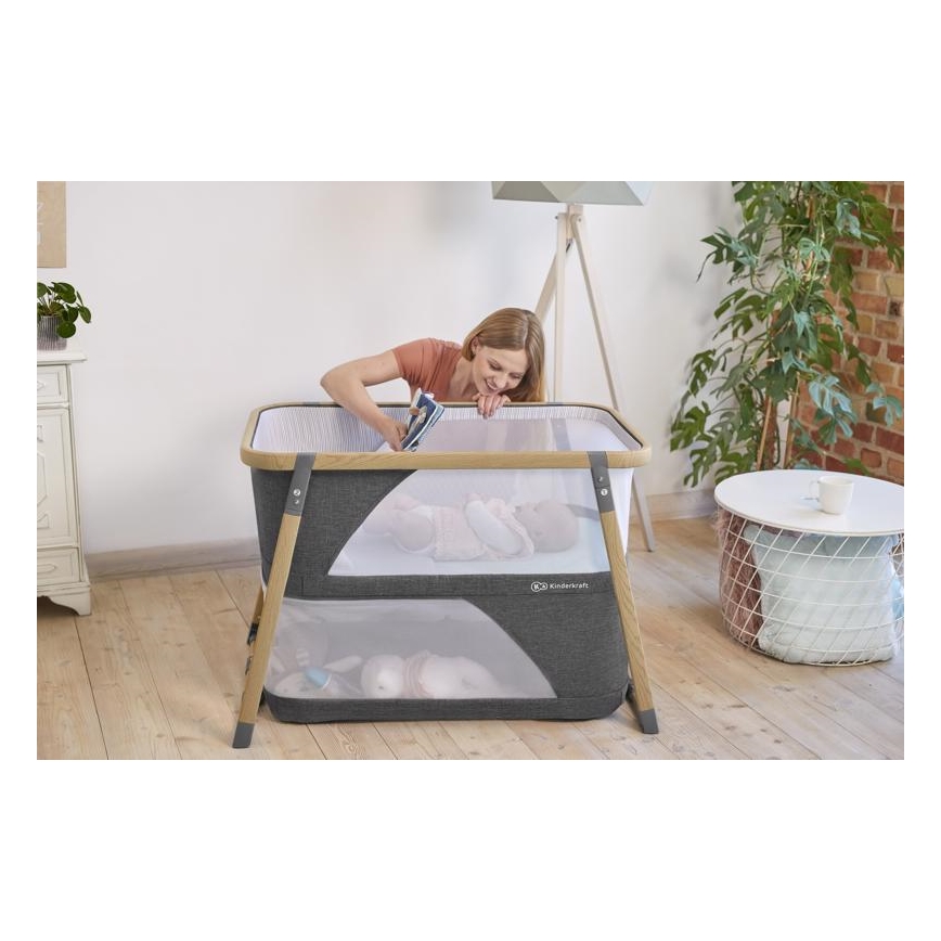 KINDERKRAFT - Putna kolevka 4u1 SOFI sivo