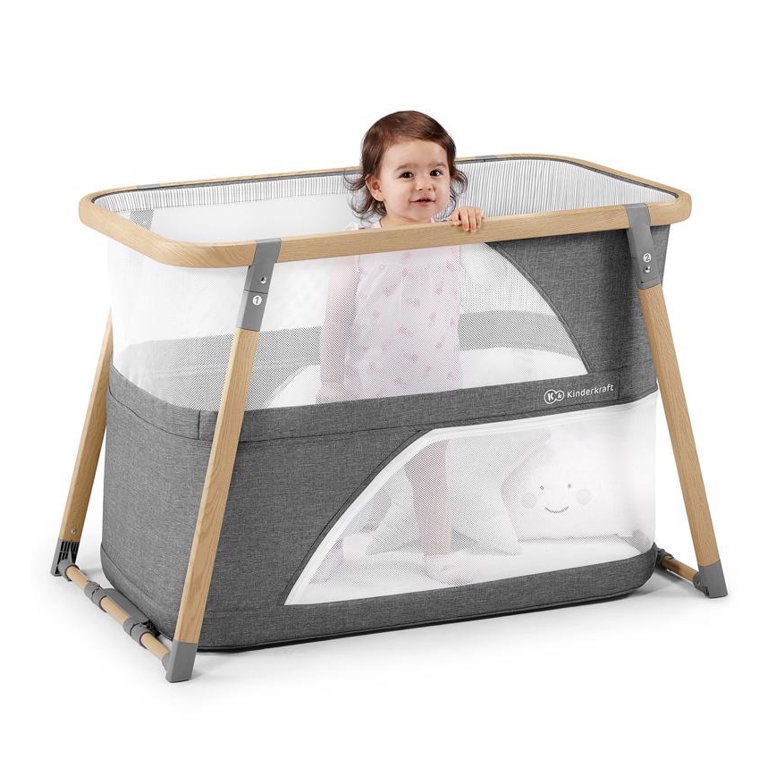KINDERKRAFT - Putna kolevka 4u1 SOFI sivo