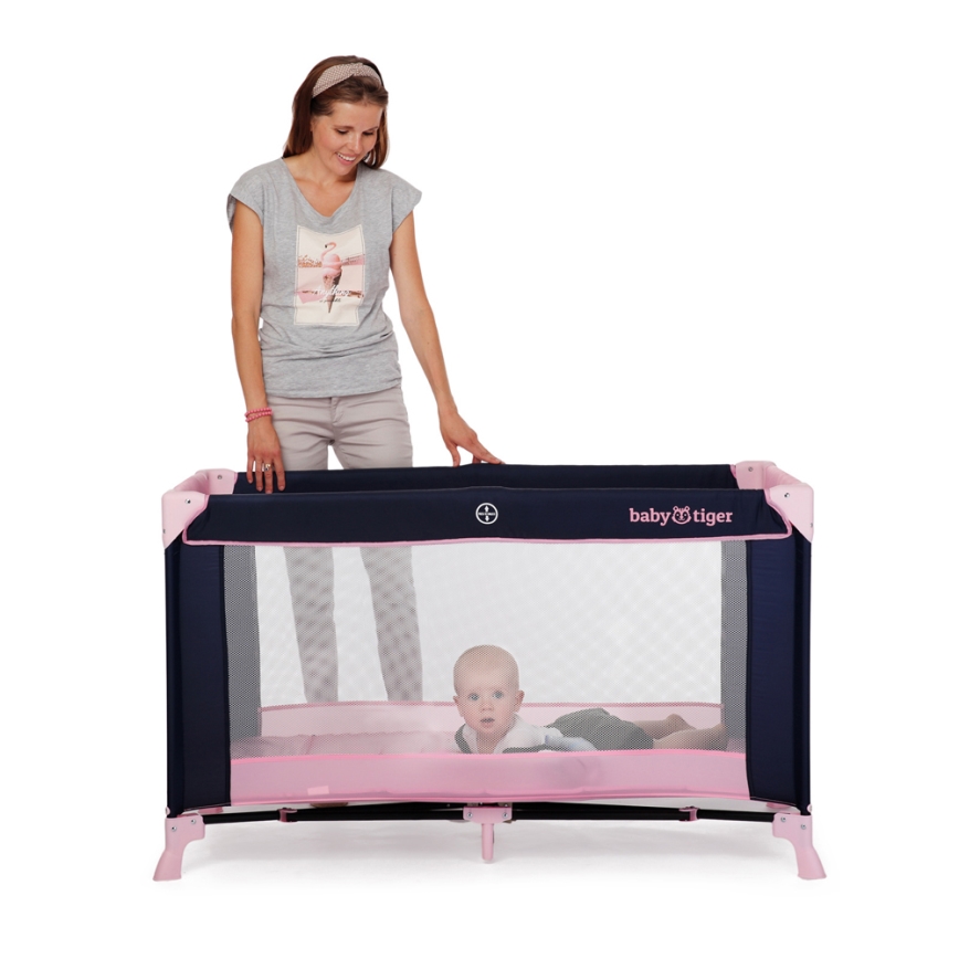 KINDERKRAFT - Putna kolevka Baby Tiger VIKI roze
