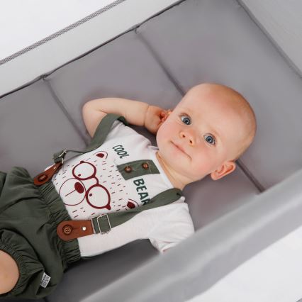 KINDERKRAFT - Putna kolevka Baby Tiger VIKI sivo