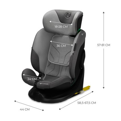 KINDERKRAFT SELECT - Auto sedište I-FIX (40-150 cm) Cool grey