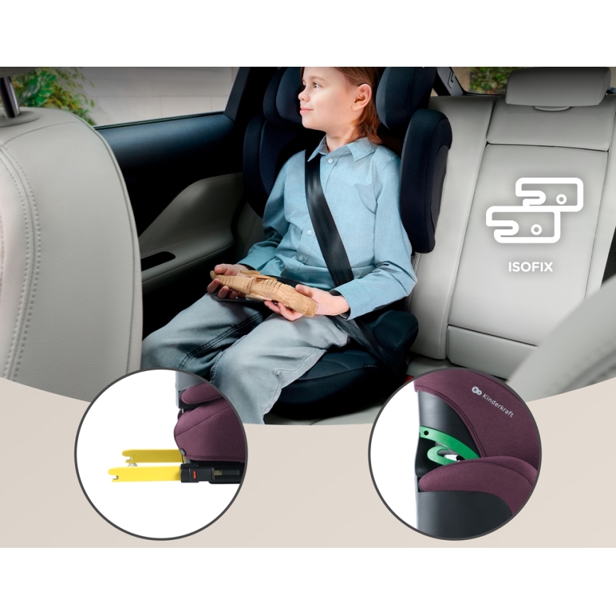 KINDERKRAFT SELECT - Auto sedište XPAND 2 i-Size (100-150 cm) Premium Cherry pearl