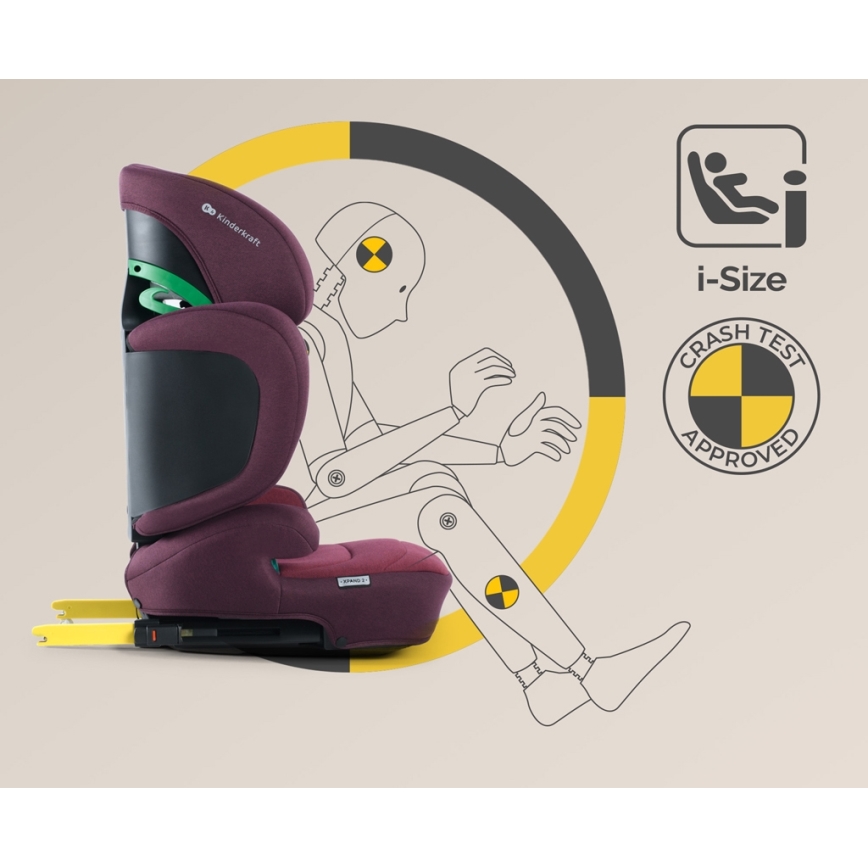 KINDERKRAFT SELECT - Auto sedište XPAND 2 i-Size (100-150 cm) Premium Cherry pearl