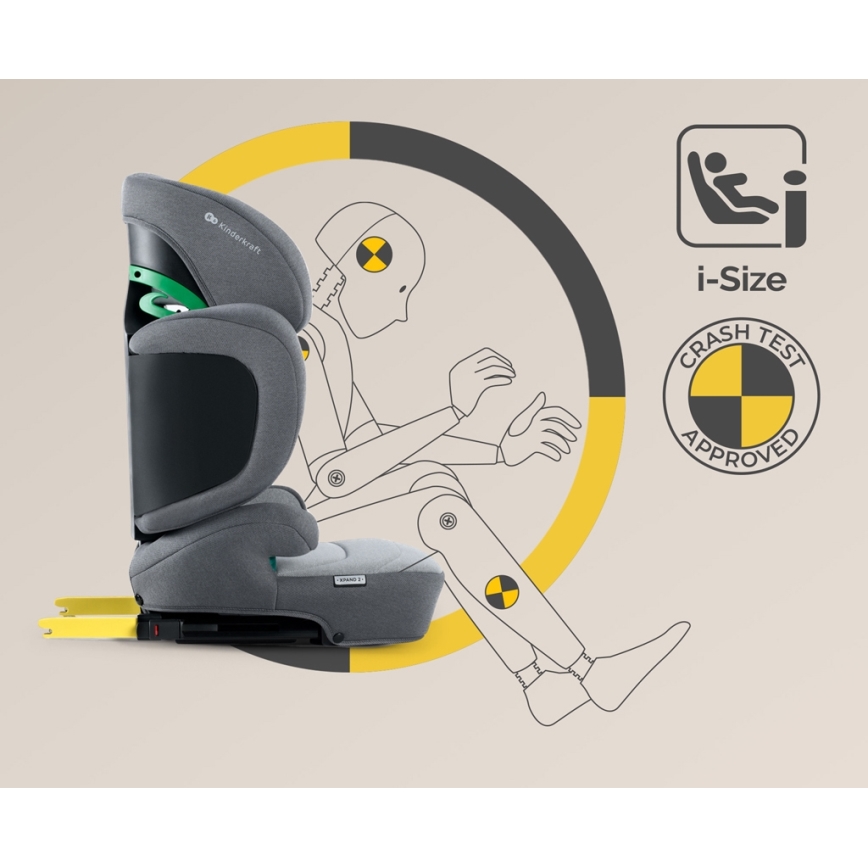 KINDERKRAFT SELECT - Auto sedište XPAND 2 i-Size (100-150 cm) Premium Rocket grey