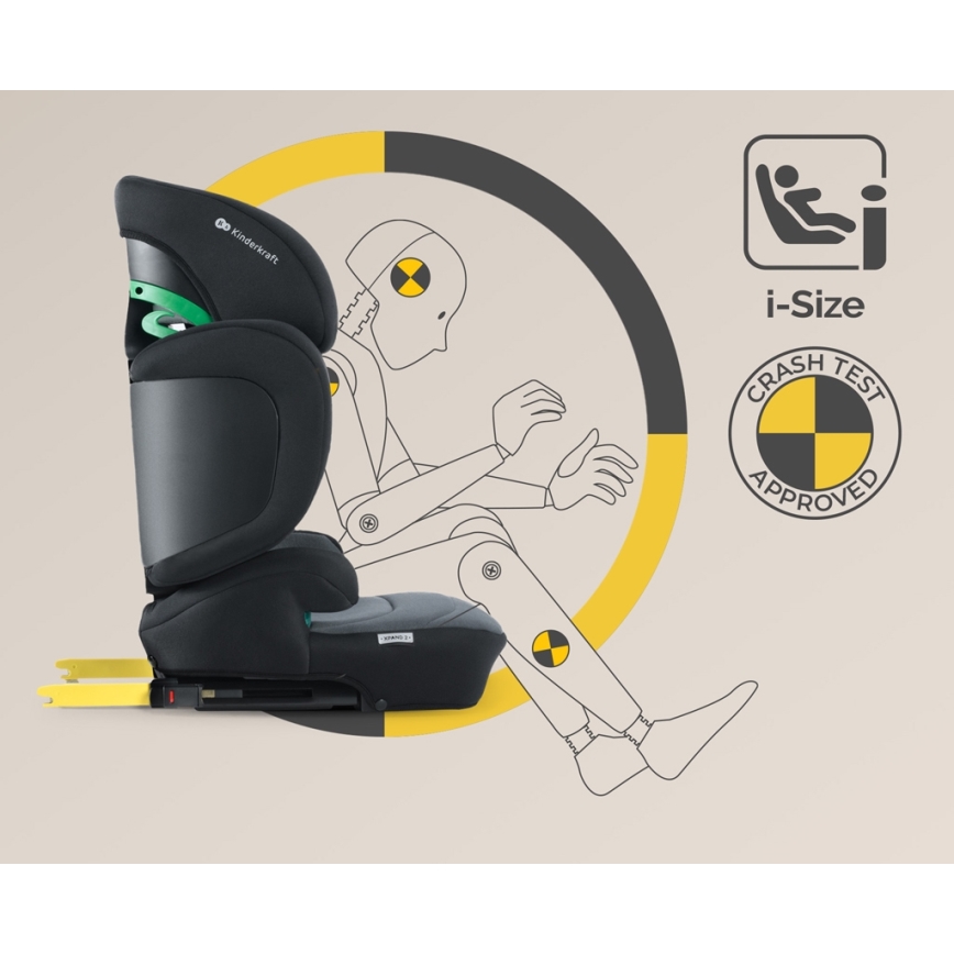 KINDERKRAFT SELECT - Auto sedište XPAND 2 i-Size (100-150cm) Premium Graphite black