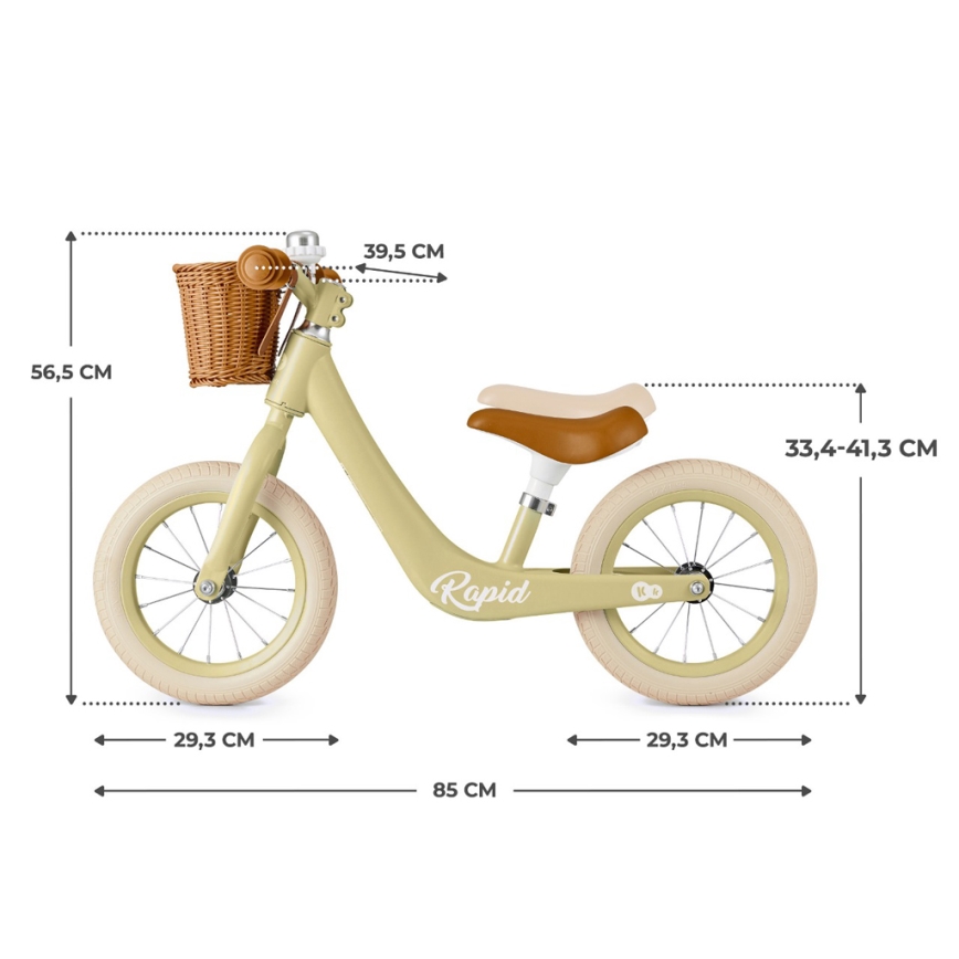 KINDERKRAFT SELECT - Bicikl bez pedala RAPID2 Savannah green