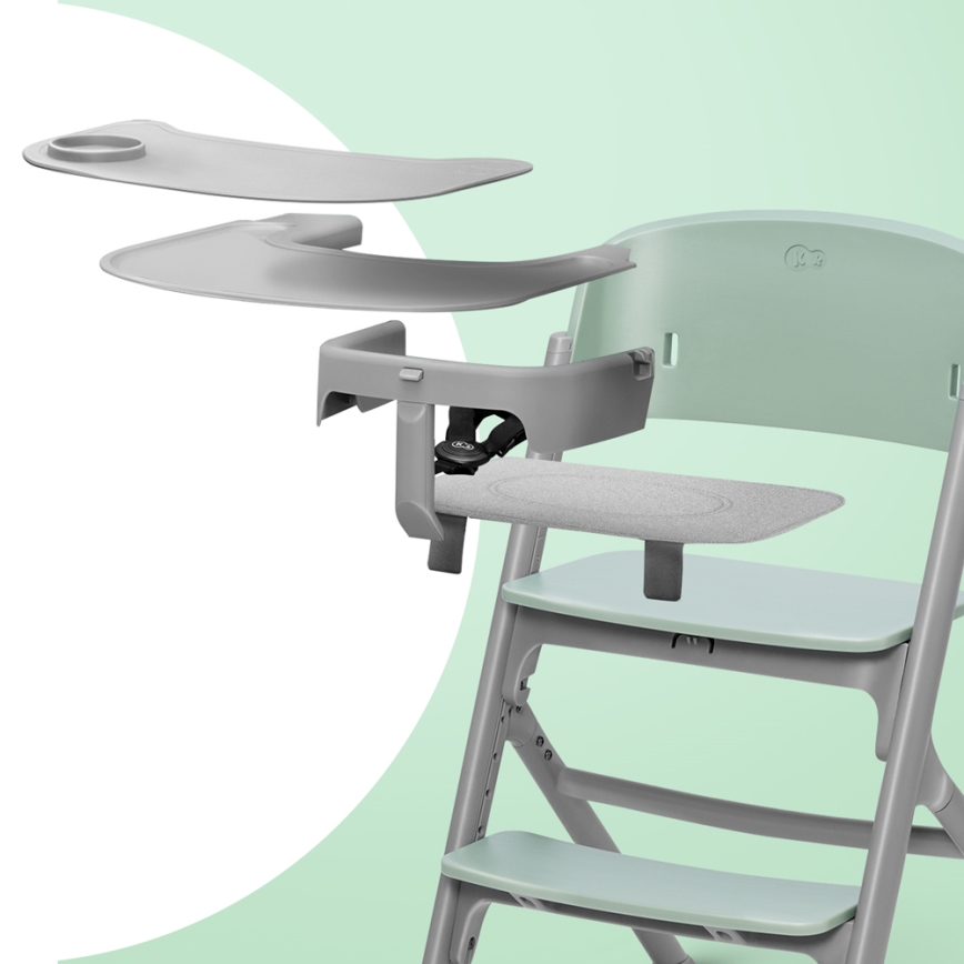 KINDERKRAFT SELECT - Dečija stolica za hranjenje 3u1 LIVY Premium maslinasto zelena