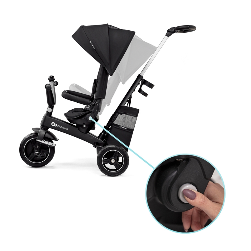 KINDERKRAFT SELECT - Dečiji tricikl 5u1 EASYTWIST Premium crno
