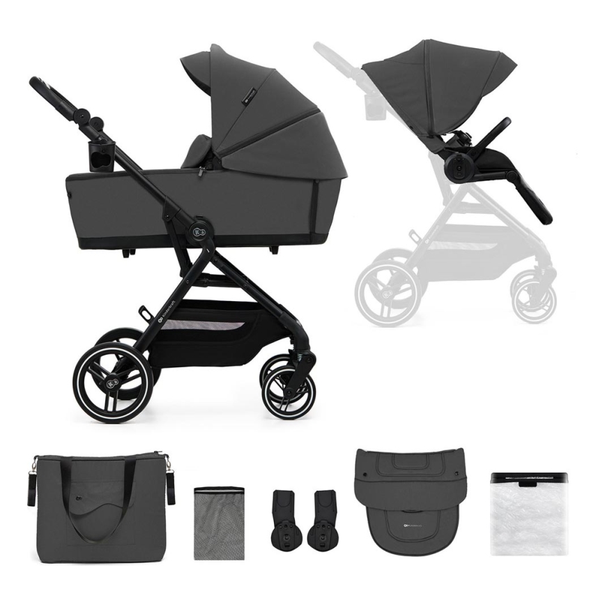 KINDERKRAFT SELECT - Kombinovana kolica 2u1 YOXI Moonlight grey