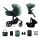 KINDERKRAFT SELECT - Kombinovana kolica 3u1 PRIME 2 Premium Dark green + auto sedište