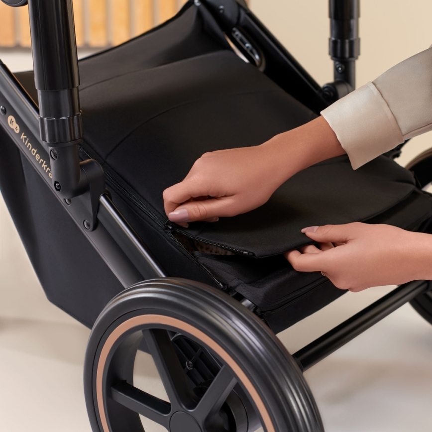 KINDERKRAFT SELECT - Kombinovana kolica 3u1 PRIME 2 Premium Dark green + auto sedište
