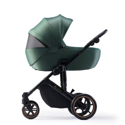 KINDERKRAFT SELECT - Kombinovana kolica 3u1 PRIME 2 Premium Dark green + auto sedište
