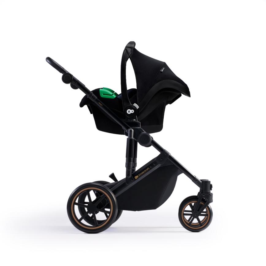KINDERKRAFT SELECT - Kombinovana kolica 3u1 PRIME 2 Premium Dark green + auto sedište