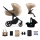 KINDERKRAFT SELECT - Kombinovana kolica 3u1 PRIME 2 Premium Sandrose beige + auto sedište