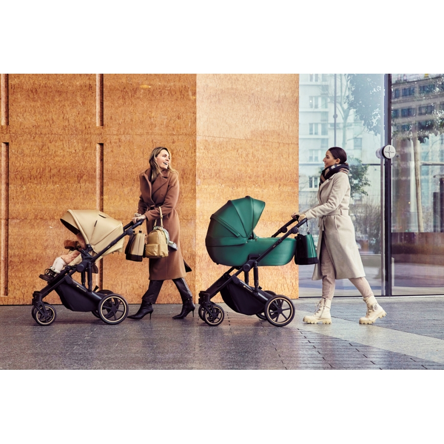KINDERKRAFT SELECT - Kombinovana kolica 3u1 PRIME 2 Premium Sandrose beige + auto sedište
