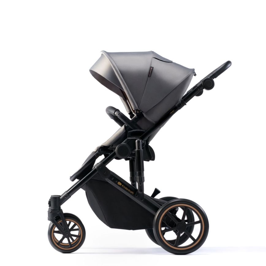 KINDERKRAFT SELECT - Kombinovana kolica 3u1 PRIME 2 Premium Shadow grey + auto sedište
