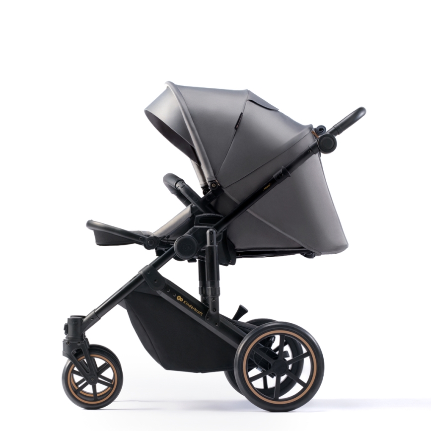 KINDERKRAFT SELECT - Kombinovana kolica 3u1 PRIME 2 Premium Shadow grey + auto sedište