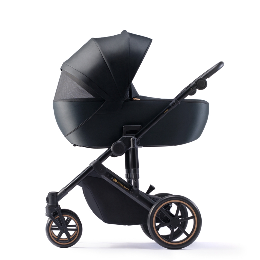 KINDERKRAFT SELECT - Kombinovana kolica 3u1 PRIME 2 Premium Venezian black + auto sedište
