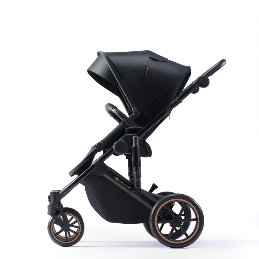 KINDERKRAFT SELECT - Kombinovana kolica 3u1 PRIME 2 Premium Venezian black + auto sedište