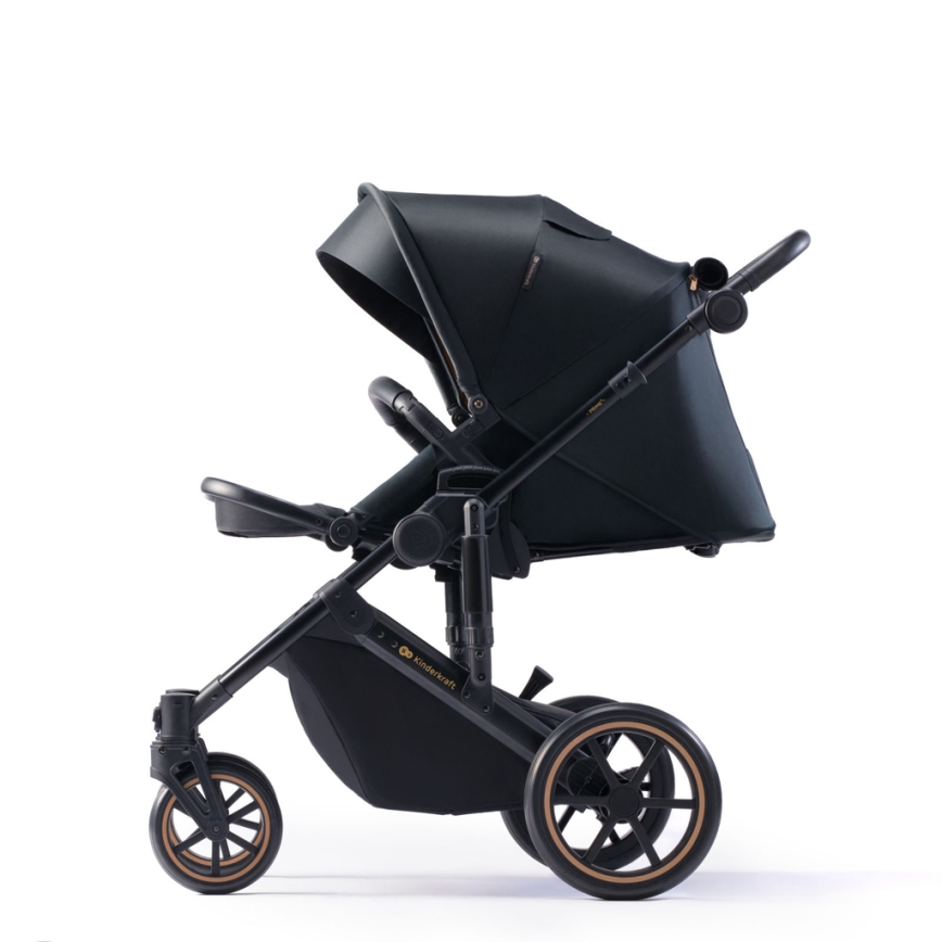 KINDERKRAFT SELECT - Kombinovana kolica 3u1 PRIME 2 Premium Venezian black + auto sedište