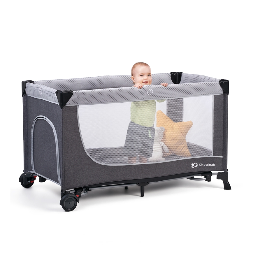 KINDERKRAFT SELECT - Putna kolevka LEODY sivo