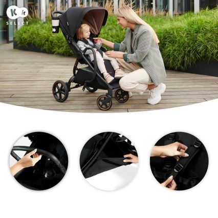 KINDERKRAFT SELECT - Sportska dečija kolica MITZY Ink black