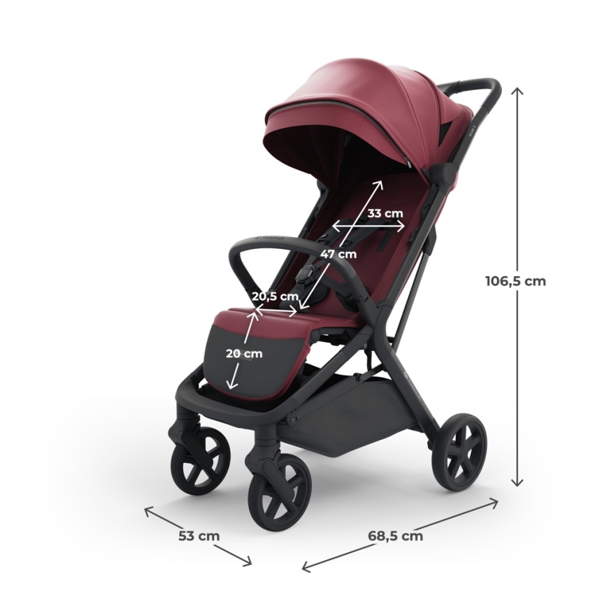 KINDERKRAFT SELECT - Sportska kolica NUBI 3 Dark Ruby